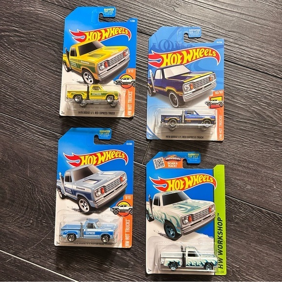 Hot Wheels Other - Hot Wheels 1978 Dodge Lil’ Red Express Truck Collector Set – 4 Variants – New